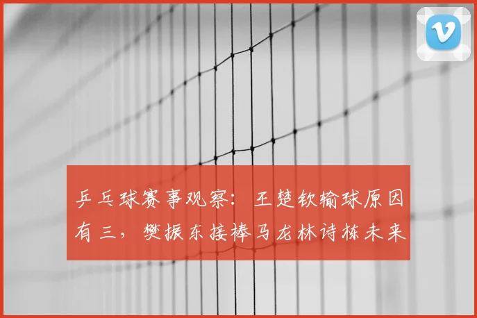 乒乓球赛事观察：王楚钦输球原因有三，樊振东接棒马龙林诗栋未来可期